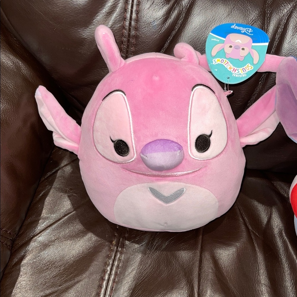 Disney Angel and Stitch Pink and Blue Plush Toys Squishmallows - Picture 6 of 7